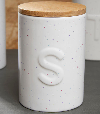 Sugar Canister with Bamboo Lid