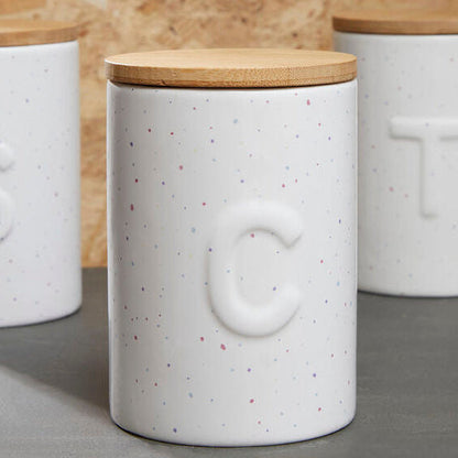 Coffee Canister with Bamboo Lid