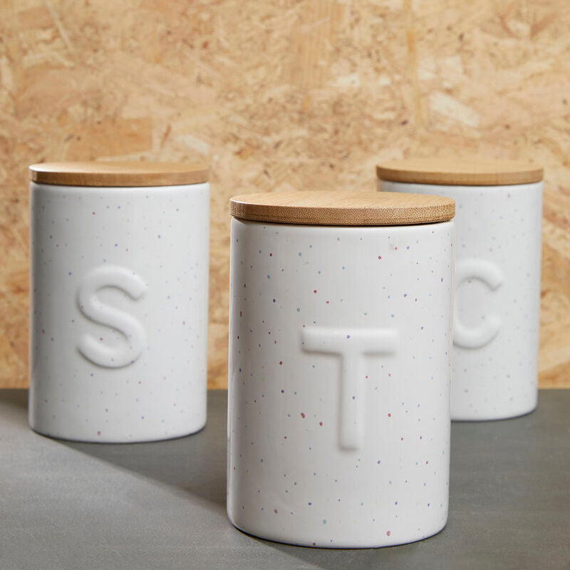Tea Canister with Bamboo Lid