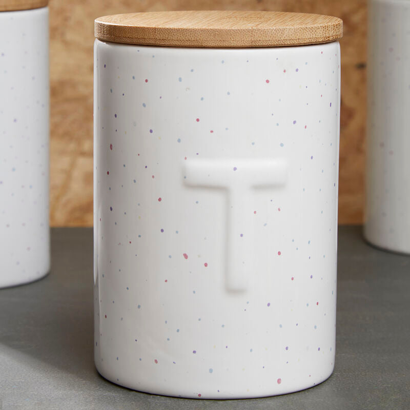 Tea Canister with Bamboo Lid