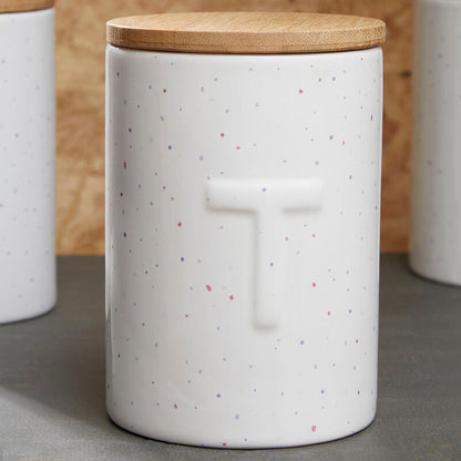Tea Canister with Bamboo Lid
