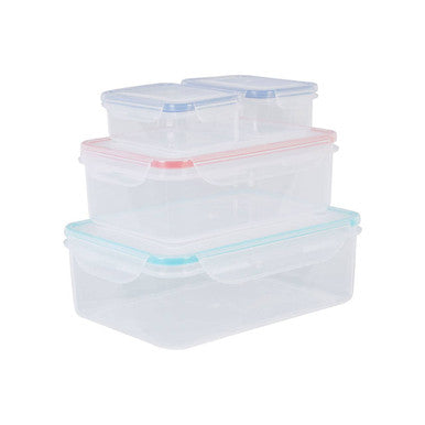 4 Piece Food Containers with Airtight Lids
