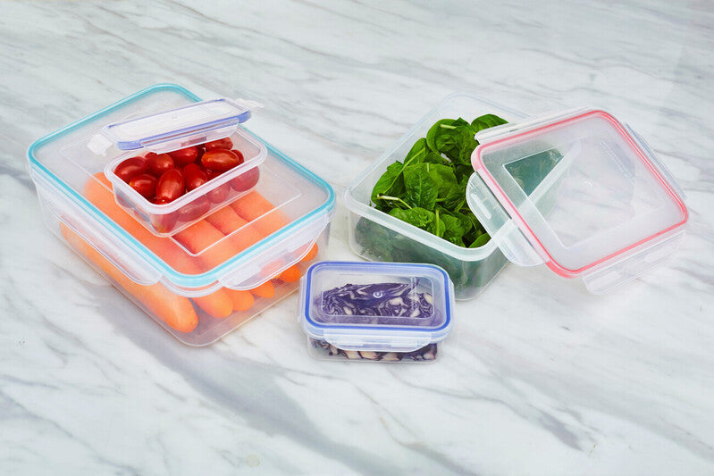 5 Piece Square Food Containers with Airtight Lids