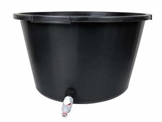 45L Round Dog Washing Tub with Fitted Drain Valve