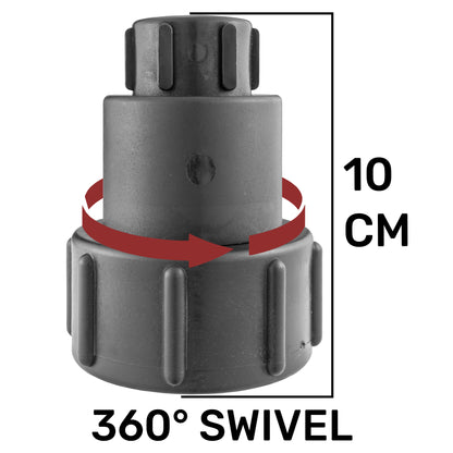 IBC 2" S60X6 Extender Adaptor with Quick Connect Lever Tap