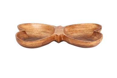 Acacia Butterfly Shaped Serving Dish
