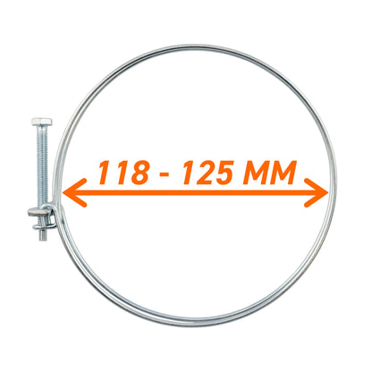 Double Wire Hose Clamp 118mm-125mm
