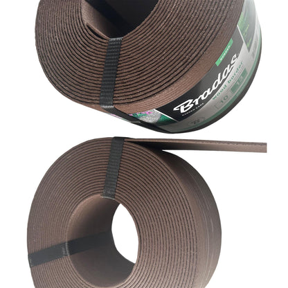 Bradas Brown Wood-Effect Lawn Edging – 78mm × 10m