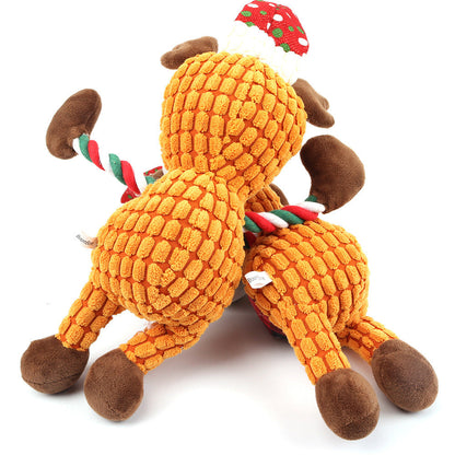 Christmas Reindeer Pet Plush Squeaky Toy