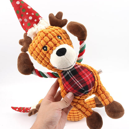 Christmas Reindeer Pet Plush Squeaky Toy