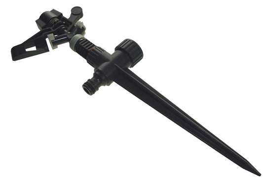 White Line Plastic Pulsating Lawn Sprinkler on Spike