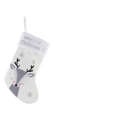 Christmas Fox Baby's 1st Christmas Wool Stocking