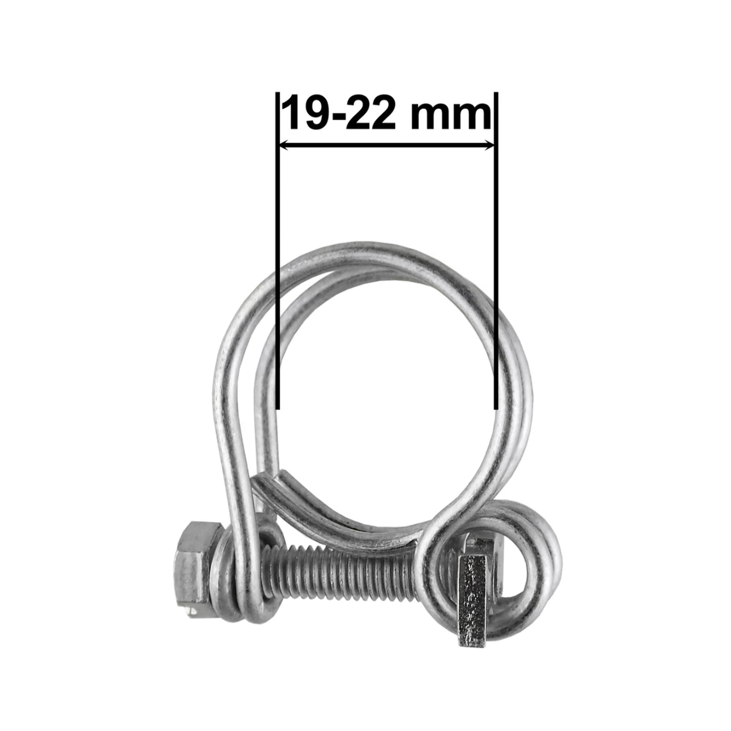 Double Wire Hose Clamp 19mm-22mm