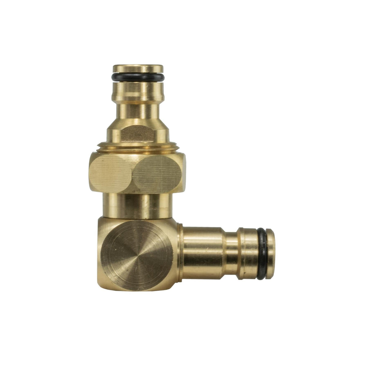 Brass 90° Quick-Connect Bend Kit – Two Male Plugs