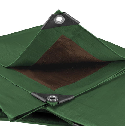 200gsm Green/Brown L-Grade Tarpaulin – 8m × 12m