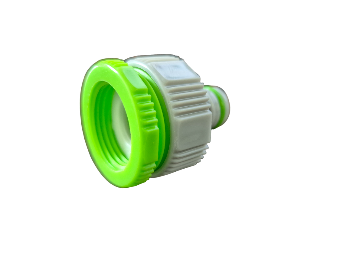 Female Tap Connector 1″ / ¾″ BSP – Lime & Grey