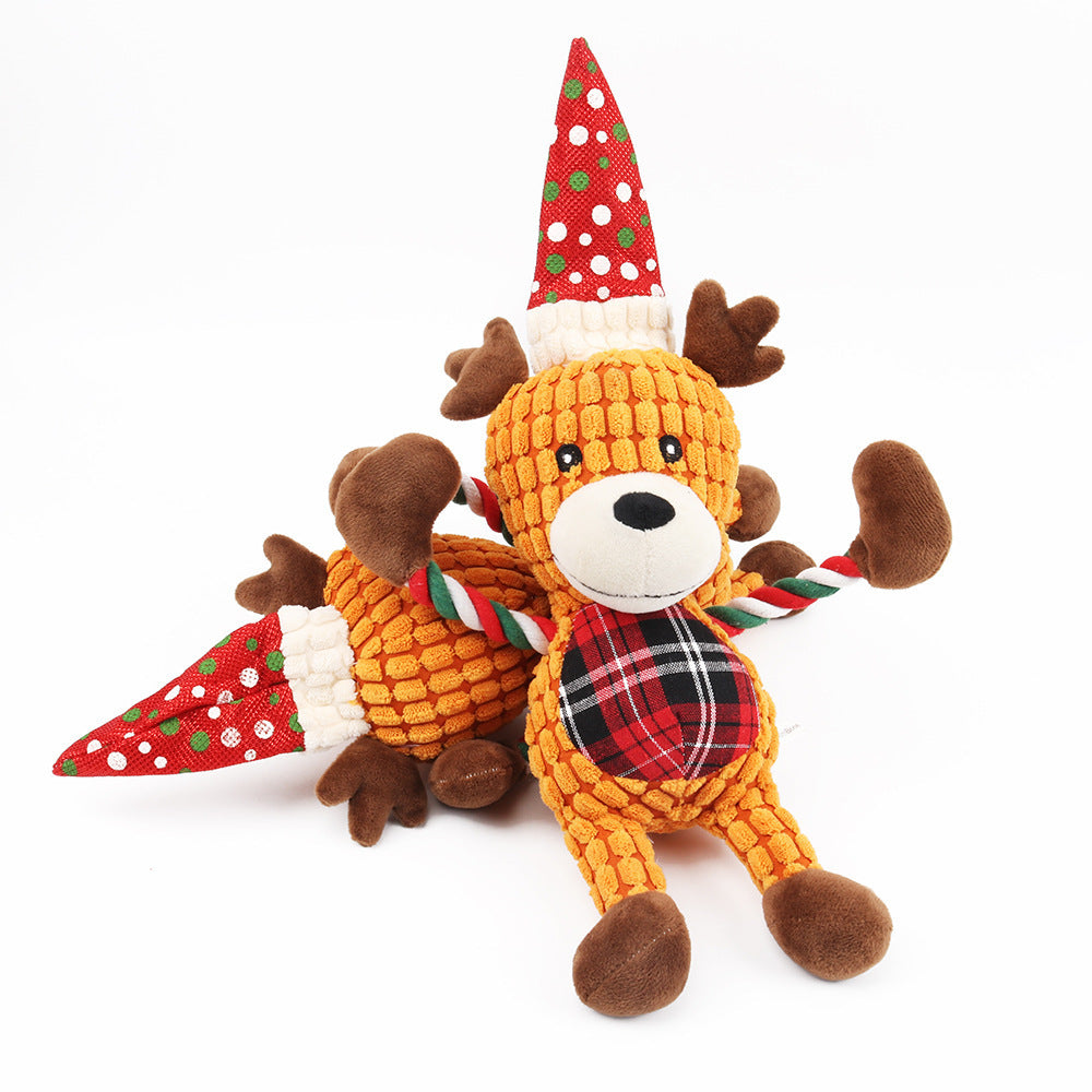 Christmas Reindeer Pet Plush Squeaky Toy