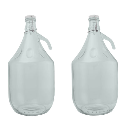5L Glass Demijohn with Swing-Top Cap