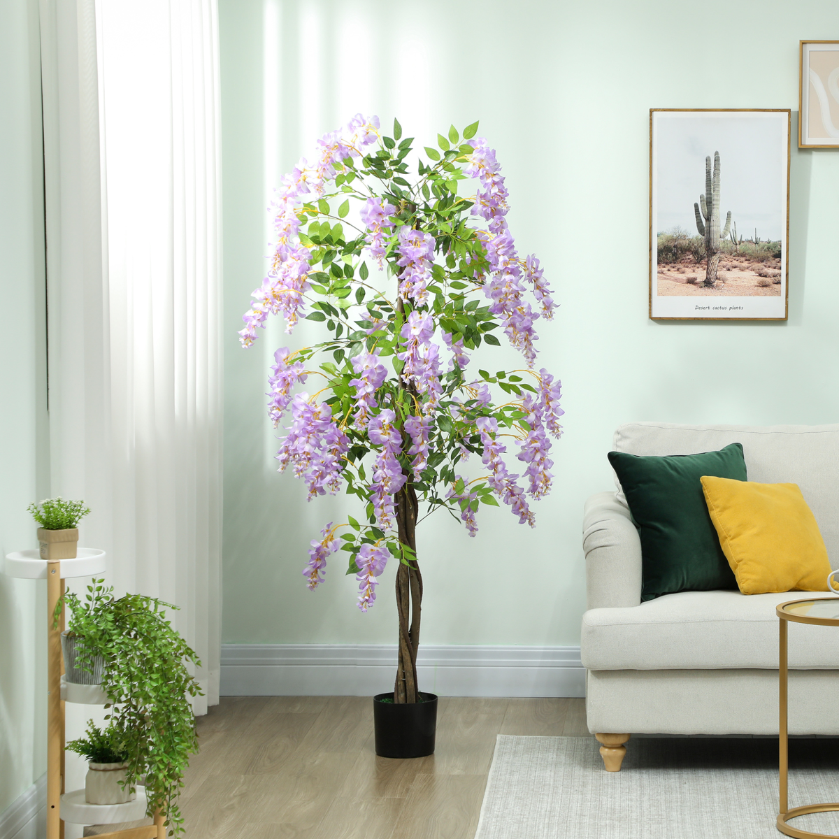 Artificial Wisteria Flower, Purple, 180cm