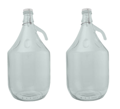 2 × 5L Glass Demijohns – Swing Tops