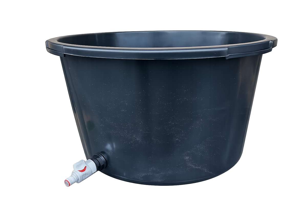 65L Round Dog Washing Tub with Fitted Drain Valve