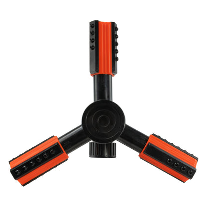 Rotary Lawn Sprinkler on Spike with Adjustable Arms (Black/Orange)