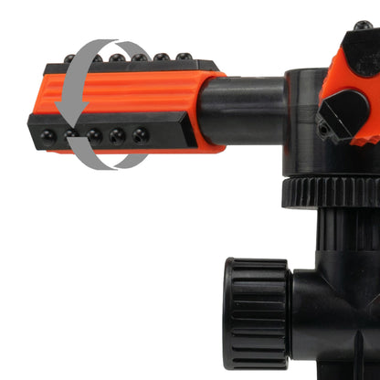 Rotary Lawn Sprinkler on Spike with Adjustable Arms (Black/Orange)
