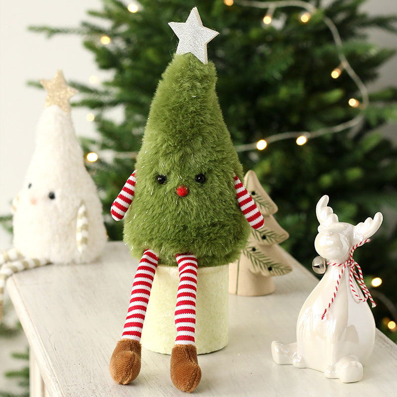 Christmas Decorations Cute Plush Tree Ornaments