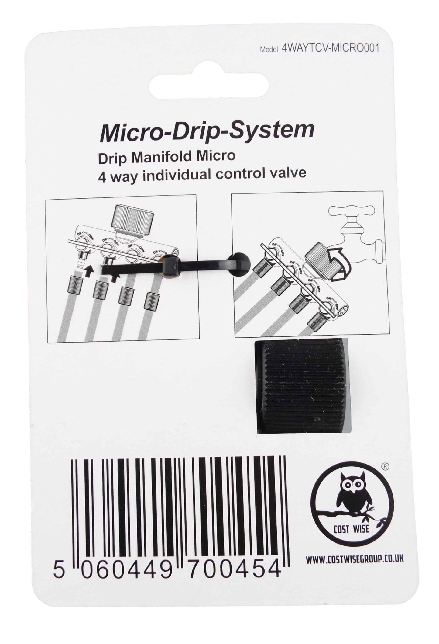 Micro Irrigation Four Outlet Tap Splitter with Valves