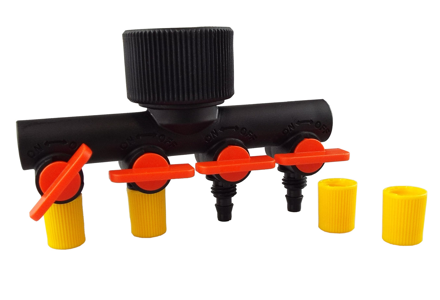 Micro Irrigation Four Outlet Tap Splitter with Valves
