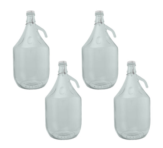 4 × 5L Glass Demijohns – Swing Tops