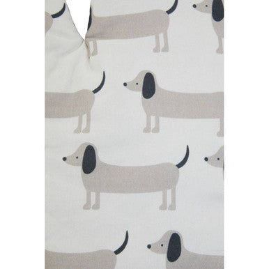 Single Oven Glove Sausage Dog Print