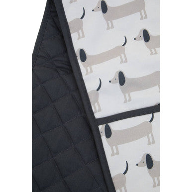 Double Oven Glove Sausage Dog Print