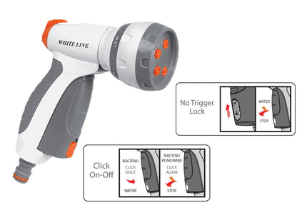Bradas EN52M 5-Pattern Metal Hose Spray Gun