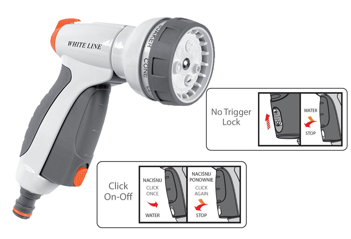 Bradas EN53M 7-Pattern Metal Hose Spray Gun