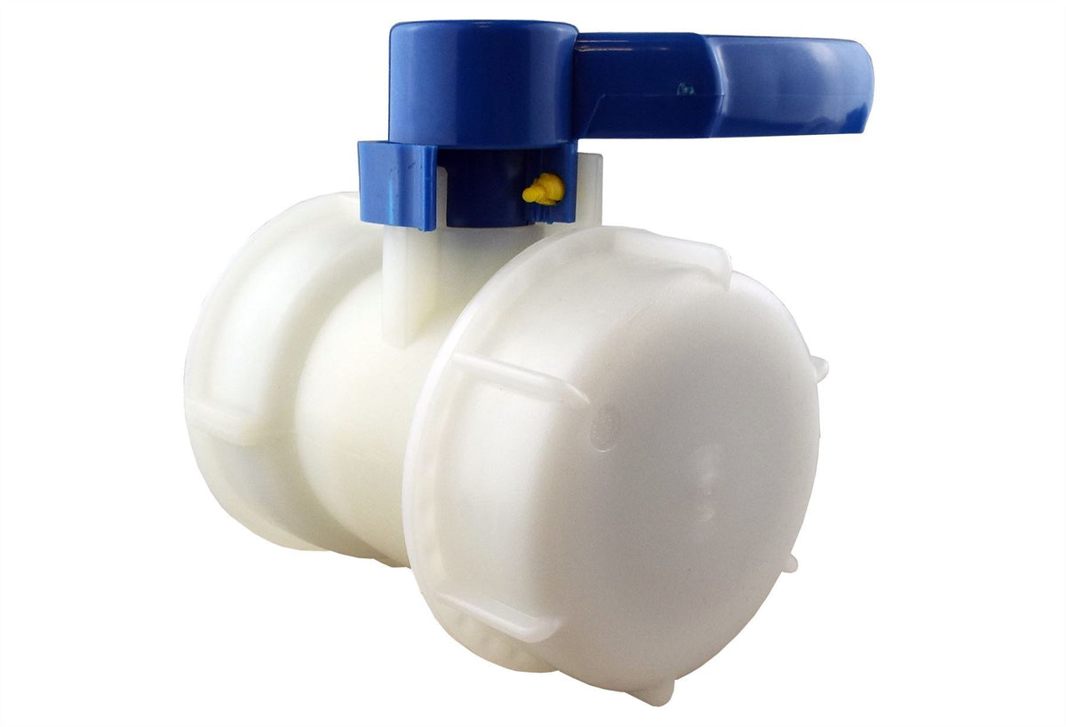 IBC Replacement Valve – S100×8 Connection, Cap & Blue Lever