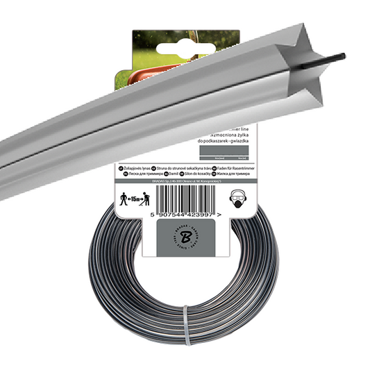 Bradas Dual Star Strimmer Line – 1.6mm × 15m