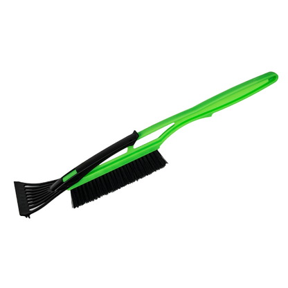 2-in-1 Snow Brush & Ice Scraper – Green Handle