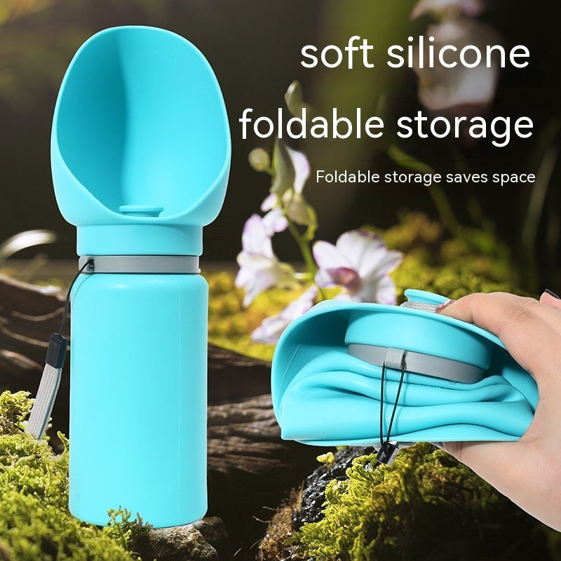 Folding Pet Outdoor Walking Travel Bottle