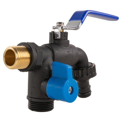 15mm Copper Wall-Mount Tap Kit – Double Lever Tap & PTFE