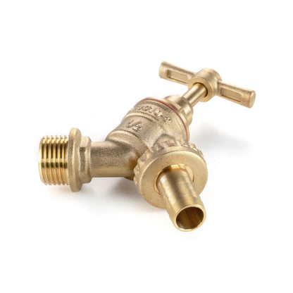 20mm MDPE Tee & Brass Bib Tap – ½″ Hose Barb