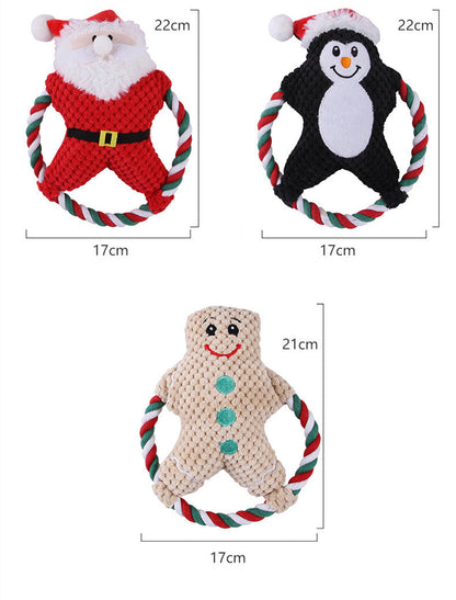 Pet Christmas Plush Rope Toys