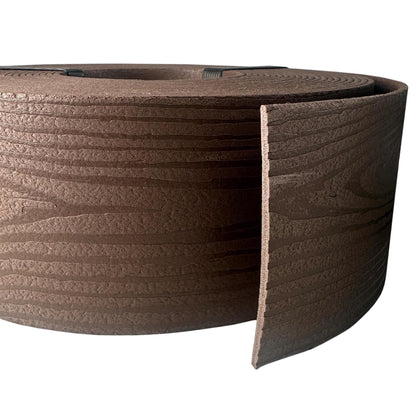 Bradas Brown Wood-Effect Lawn Edging – 78mm × 10m
