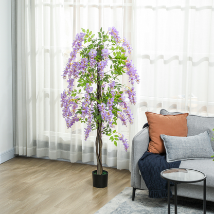 Artificial Wisteria Flower, Purple, 180cm