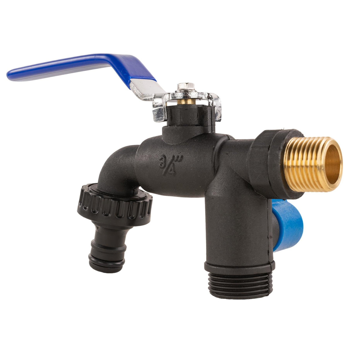 15mm Copper Wall-Mount Tap Kit – Double Lever Tap & PTFE
