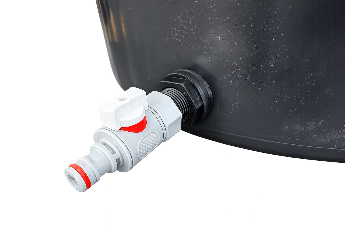 65L Round Dog Washing Tub with Fitted Drain Valve