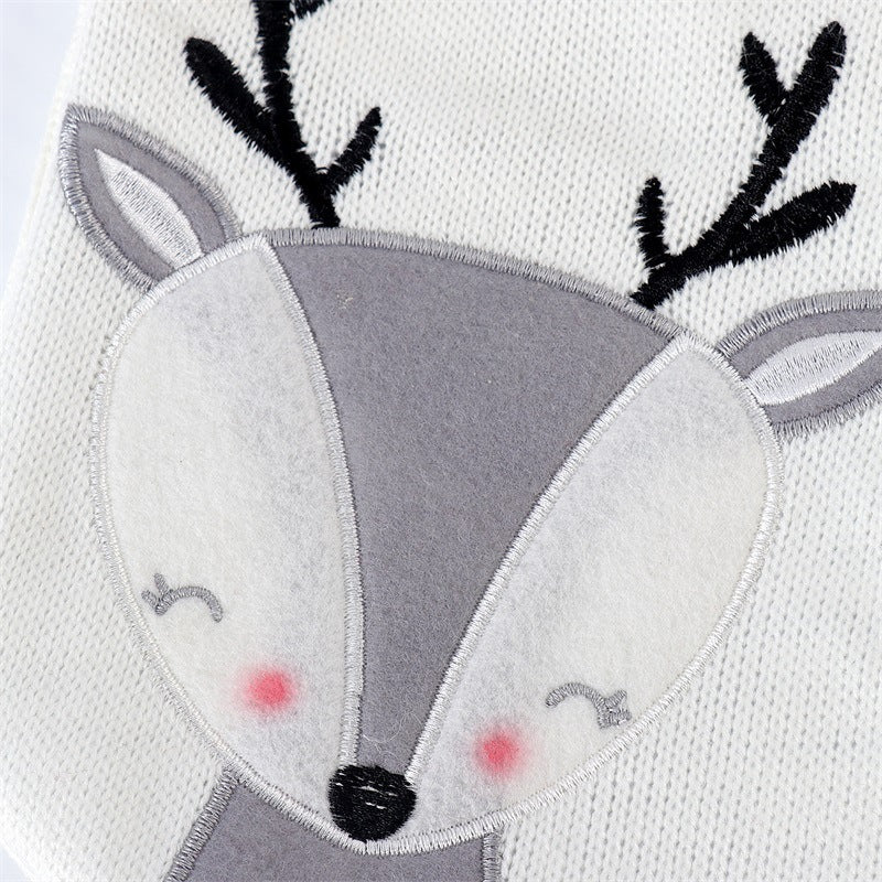 Christmas Fox Baby's 1st Christmas Wool Stocking
