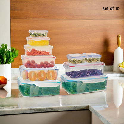 4 Piece Food Containers with Airtight Lids