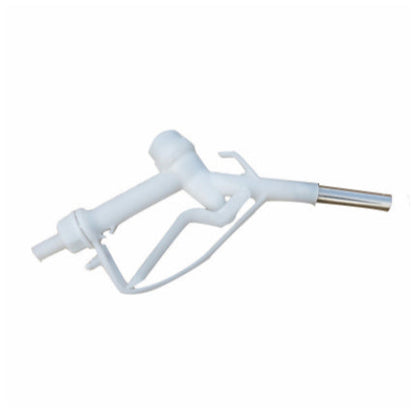 Fuel Nozzle Gun 3/4" Barb Inlet - Metal Outlet (White)