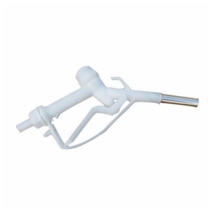 Fuel Nozzle Gun 3/4" Barb Inlet - Metal Outlet (White)